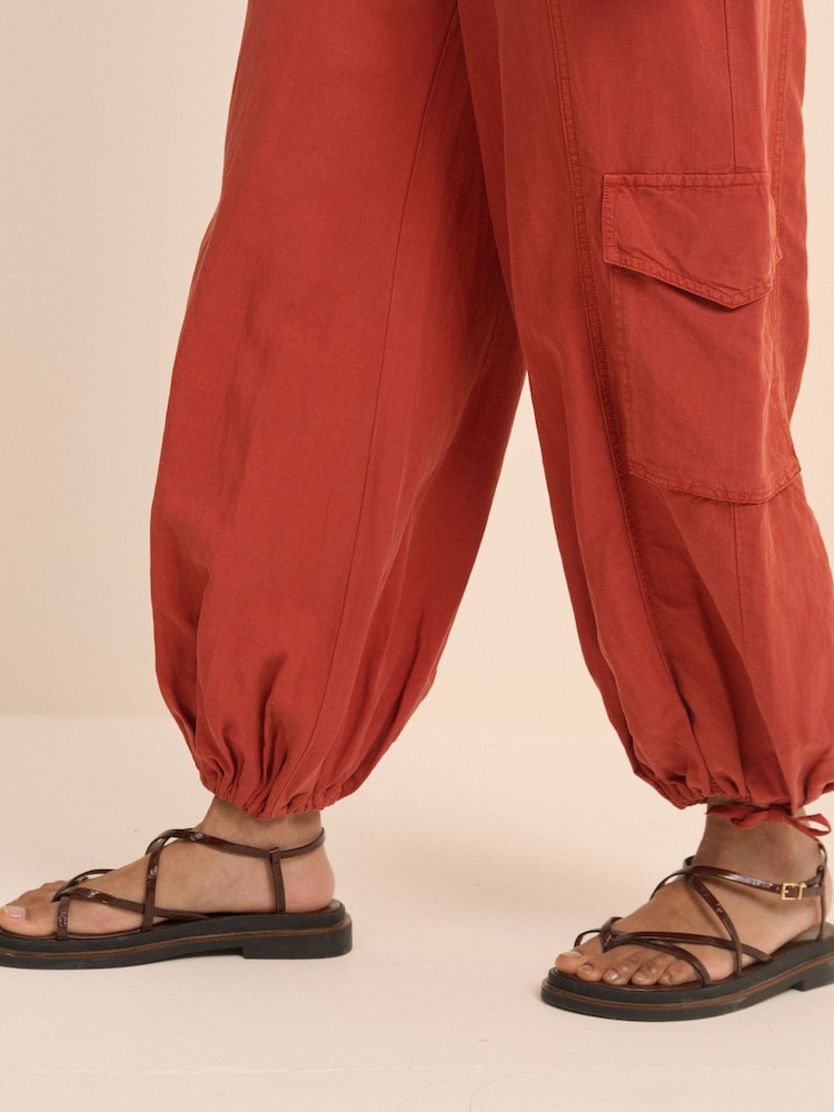 Nobodys Child Red Harrison Utility Ballon Trousers - Image 5 of 5
