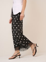 Nobodys Child Black Polka Dot Skirt With Lace Trim - Image 3 of 5