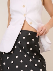 Nobodys Child Black Polka Dot Skirt With Lace Trim - Image 5 of 5