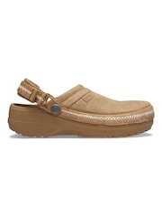 Crocs Brown Classic Stitch Clogs - Image 1 of 6