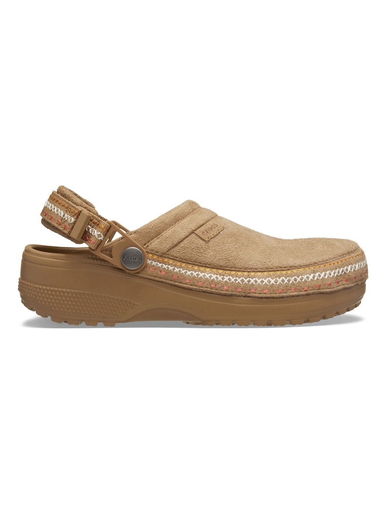 Crocs Brown Classic Stitch Clogs - Image 1 of 6