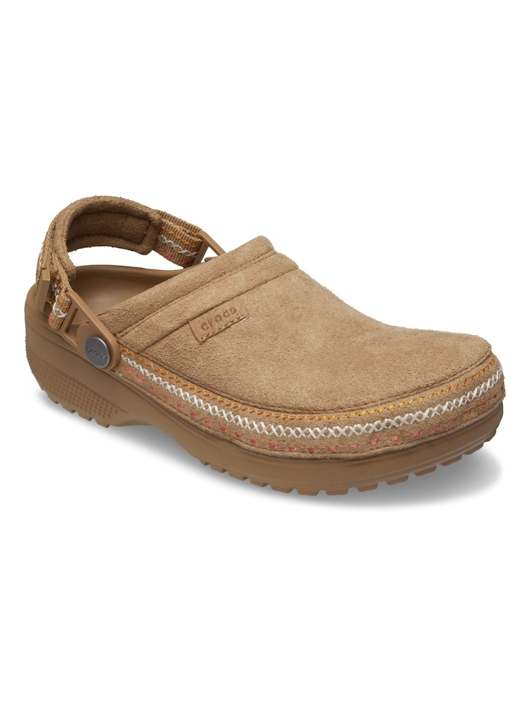 Crocs Brown Classic Stitch Clogs - Image 2 of 6