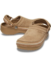 Crocs Brown Classic Stitch Clogs - Image 4 of 6