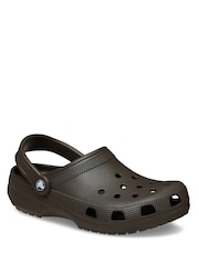 Crocs Brown Adults Classic Clogs - Image 3 of 7