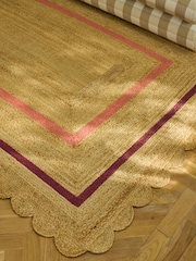 Cath Kidston Pink Jute Border Rug - Image 2 of 5