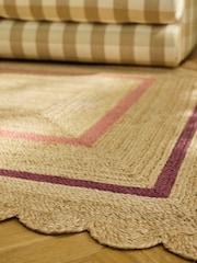 Cath Kidston Pink Jute Border Rug - Image 3 of 5