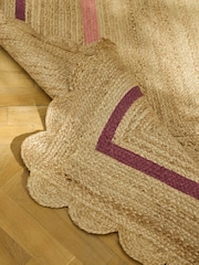 Cath Kidston Pink Jute Border Rug - Image 4 of 5