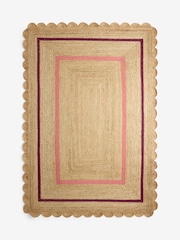 Cath Kidston Pink Jute Border Rug - Image 5 of 5