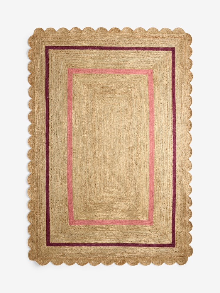 Cath Kidston Pink Jute Border Rug - Image 5 of 5 Cath Kidston Pink Jute Border Rug - Image 5 of 5