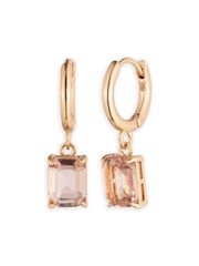 Lauren Ralph Lauren Gold Tone Stone Huggie Hoop Earrings - Image 1 of 2