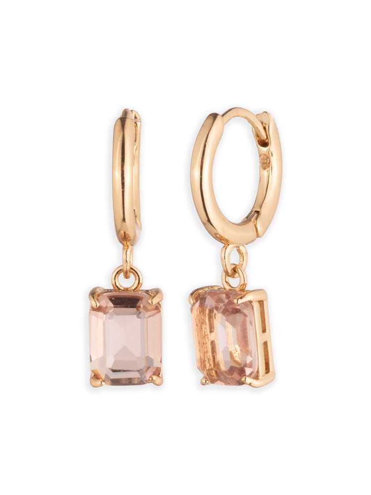 Lauren Ralph Lauren Gold Tone Stone Huggie Hoop Earrings - Image 1 of 2