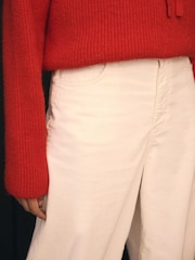 Mint Velvet Cream Corduroy Wide Trousers - Image 3 of 7