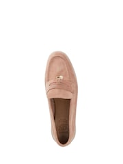 Dune London Pink Wide Fit Grinning Unlined Suede Loafers - Image 5 of 6