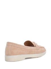 Dune London Pink Wide Fit Grinning Unlined Suede Loafers - Image 6 of 6