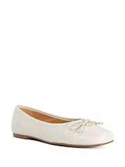 Dune London White Harllowe Ballet Pumps - Image 2 of 4