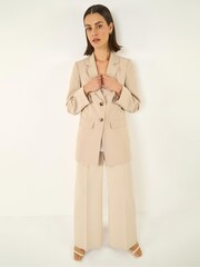 Roman Natural Single Breasted Stretch Blazer - Image 1 of 5