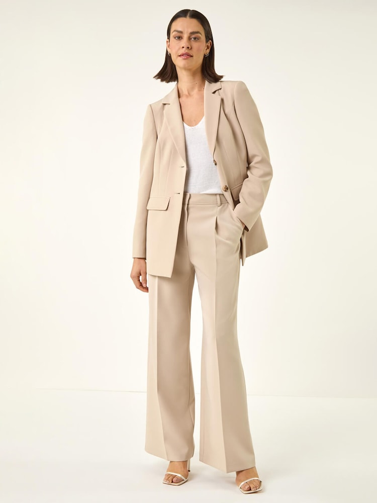 Roman Natural Single Breasted Stretch Blazer - Image 4 of 4 Roman Natural Single Breasted Stretch Blazer - Image 4 of 4