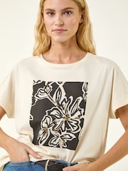 Roman Black Floral Print Tunic Top - Image 1 of 5