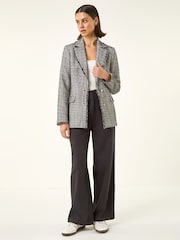 Roman Black Boucle Frayed Edge Jacket - Image 2 of 5