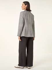 Roman Black Boucle Frayed Edge Jacket - Image 3 of 5