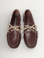 Loeffler Randall Brown Franco Leather Boat Shoes - Image 3 of 6