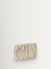 Loeffler Randall Natural Serena Snake Gathered Clutch - Image 4 of 5