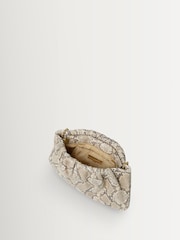 Loeffler Randall Natural Serena Snake Gathered Clutch - Image 5 of 5