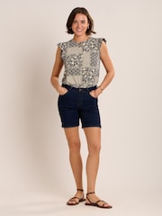 Brakeburn Blue Slim Fit Denim Shorts - Image 6 of 6
