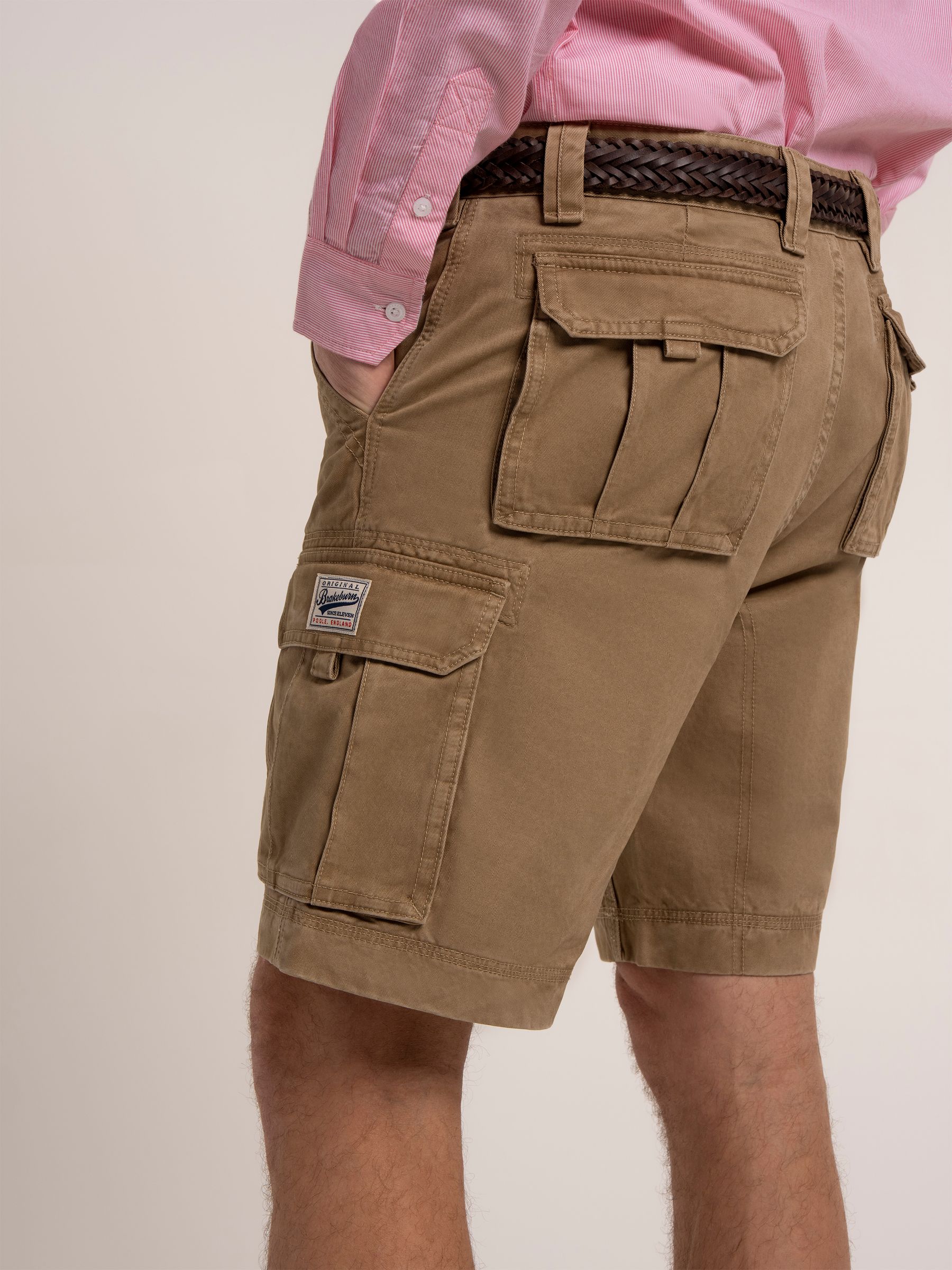 Buy Brakeburn Natural Tickton Twill Cargo Shorts from Next Singapore