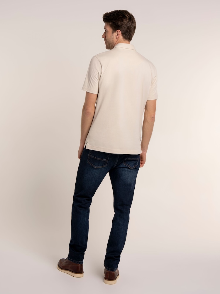 Brakeburn Cream Shillingford Retro Stripe Polo Shirt - Image 2 of 6