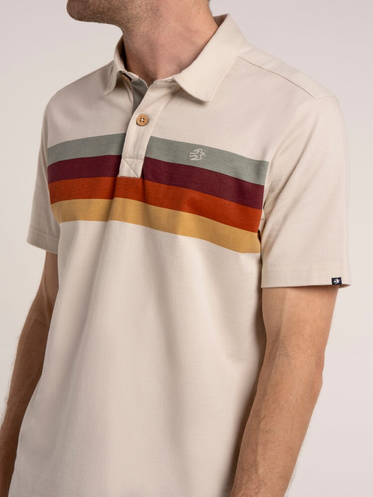 Brakeburn Cream Shillingford Retro Stripe Polo Shirt - Image 6 of 6