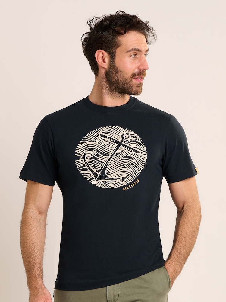 Brakeburn Blue Ratley T-Shirt - Image 2 of 4 Brakeburn Blue Ratley T-Shirt - Image 2 of 4