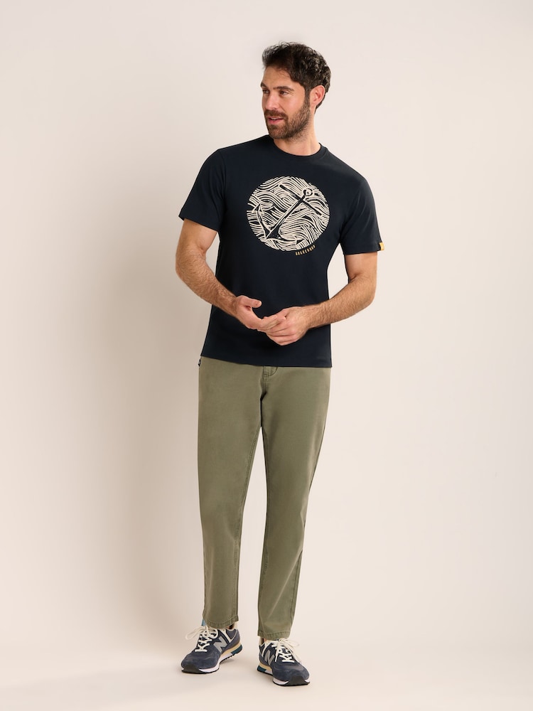 Brakeburn Blue Ratley T-Shirt - Image 4 of 4 Brakeburn Blue Ratley T-Shirt - Image 4 of 4