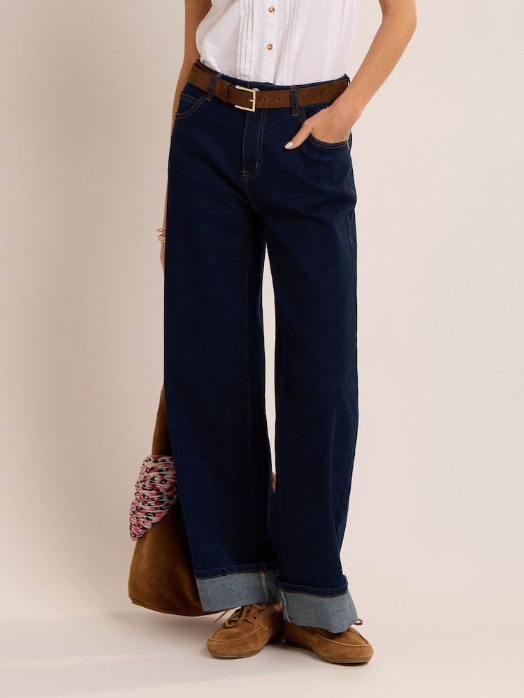 Brakeburn Blue Wide Leg Jeans - Image 1 of 6 Brakeburn Blue Wide Leg Jeans - Image 1 of 6