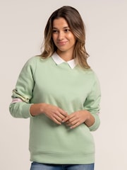 Brakeburn Green Lydden Crew Neck Sweatshirt - Image 1 of 6