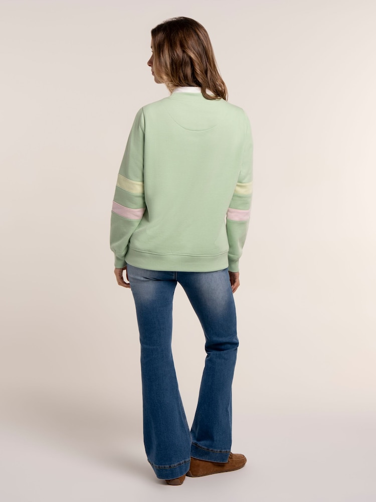 Brakeburn Green Lydden Crew Neck Sweatshirt - Image 2 of 6