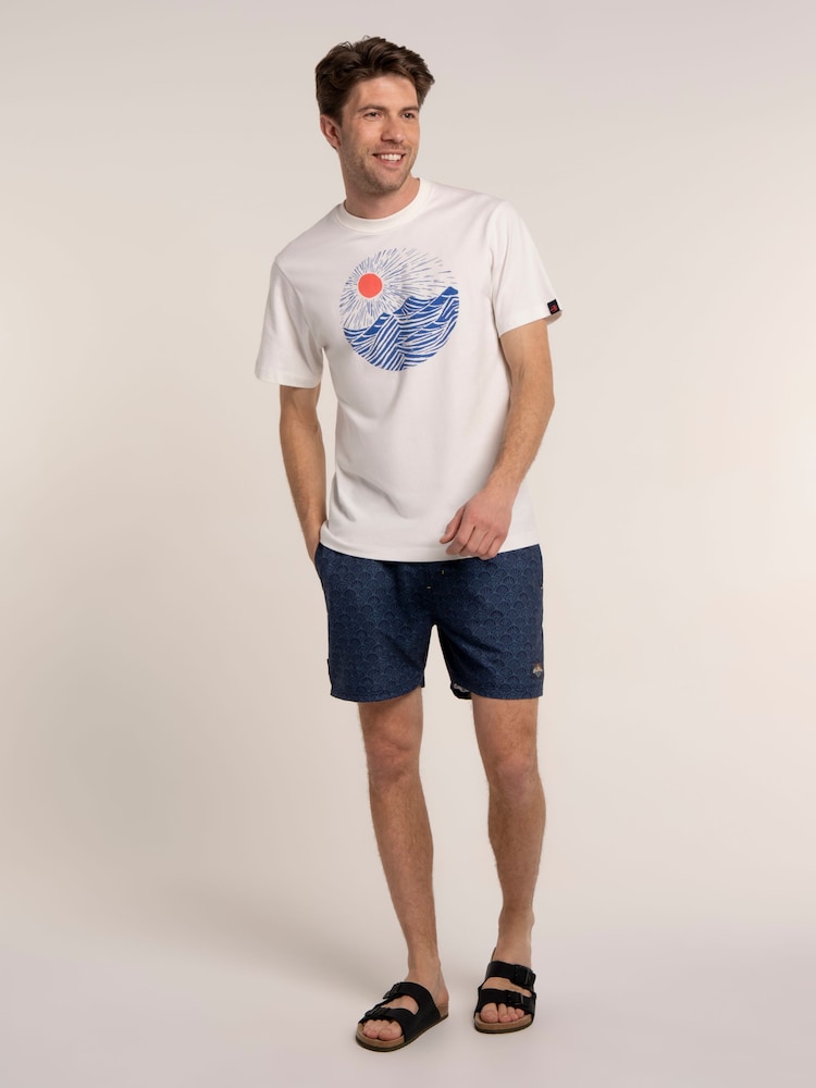 Brakeburn Blue Neenton Swim Shorts - Image 1 of 6 Brakeburn Blue Neenton Swim Shorts - Image 1 of 6