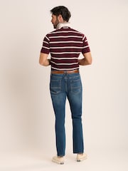 Brakeburn Red Seaham Stripe Pique Polo Shirt - Image 2 of 6