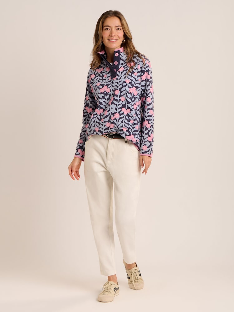 Brakeburn Blue Asker Quarter Zip Sweatshirt - Image 6 of 6 Brakeburn Blue Asker Quarter Zip Sweatshirt - Image 6 of 6