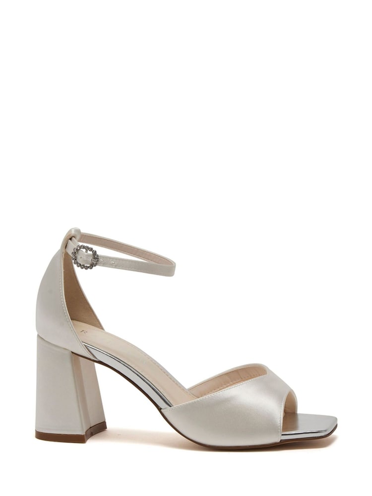 Rainbow Club Silver Solange Sandals - Satin - Image 1 of 4