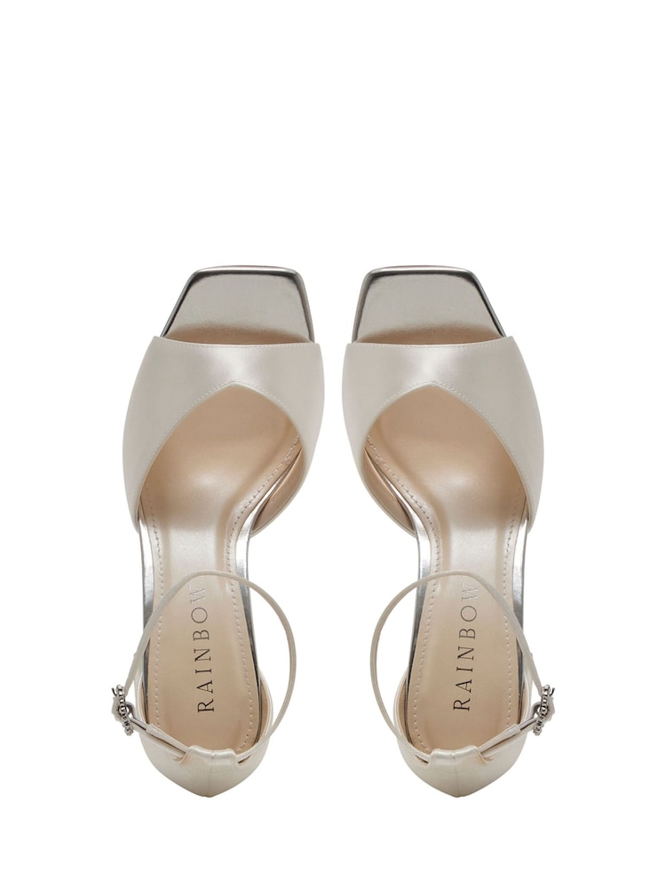 Rainbow Club Silver Solange Sandals - Satin - Image 4 of 4