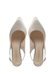 Rainbow Club White Faith Low Wide Fit Slingback Satin Shoes - Image 4 of 4