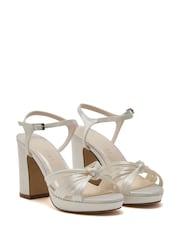 Rainbow Club White Marissa Platform Sandals - Satin - Image 2 of 4