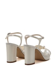 Rainbow Club White Marissa Platform Sandals - Satin - Image 3 of 4