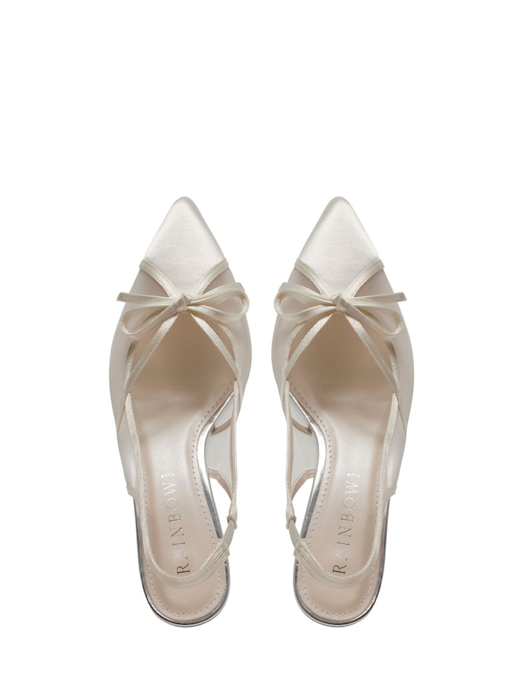 حذاء ستان بكعب صغير رقيق وحزام كاحل خلفي Olivia من Rainbow Club - Image 4 of 4