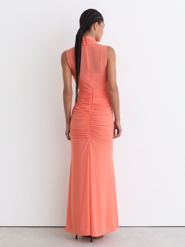 Buy Reiss Orange Starla Sheer Ruched Sleeveless Maxi Dress from Next  Philippines