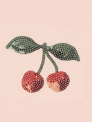 Konges Sløjd Pink Famo Cherry Graphic Puff Sleeve T-Shirt - Image 4 of 4