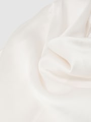 Reiss Ivory Kora Hammered-Silk Cowl-Neck Top - Image 5 of 5