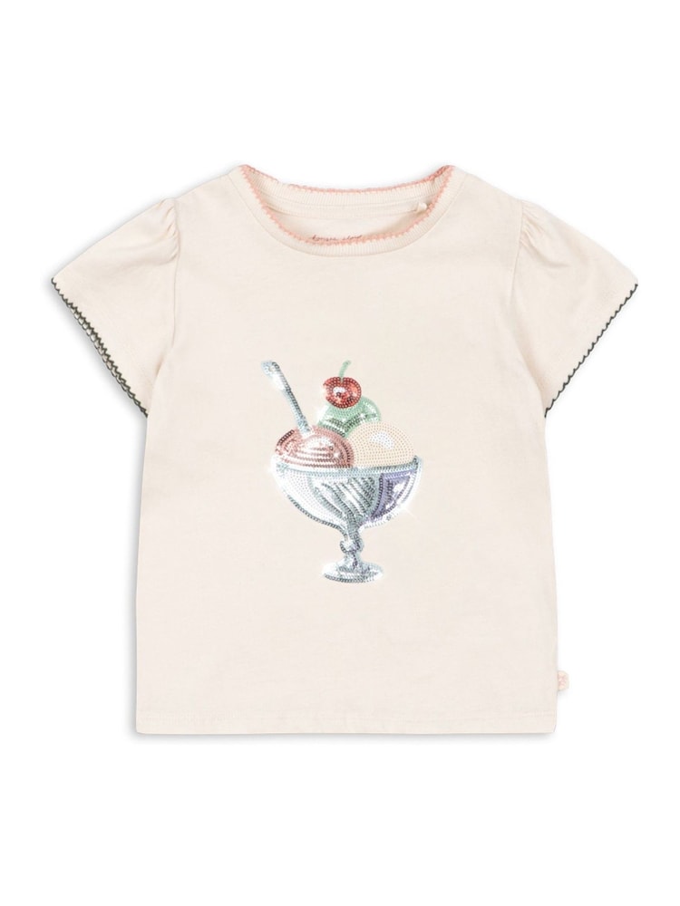 Konges Sløjd Cream Famo Ice Cream Graphic Puff Sleeve T-Shirt - Image 1 of 4 Konges Sløjd Cream Famo Ice Cream Graphic Puff Sleeve T-Shirt - Image 1 of 4