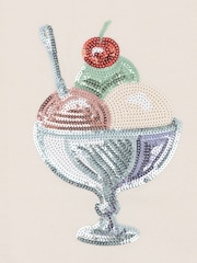 Konges Sløjd Cream Famo Ice Cream Graphic Puff Sleeve T-Shirt - Image 4 of 4